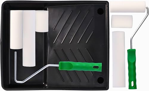 ToolSpace | PAINTING KIT | Rouleau éponge 5cm, 11cm, 15cm pour vernis et peintures | Pour peindre les murs, les surfaces planes, les petites surfaces, etc.