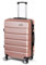 Todeco Valise Moyenne Taille 67cm, Rigide e Légère ABS+PC Valise à Main légère avec Coque Rigide, Valise de Voyage, avec 4 Doubles Roues, 67×44×25cm, Or Rose