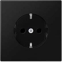 Base enchufe schuko 16A 250V negro mate JUNG LS1521KISWM