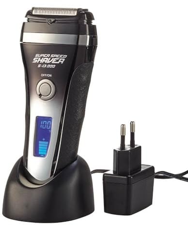 EUROtops Elektro-Rasierer Herren mit Trimmer, 3 Klingen, Nass & Trocken