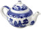 Blue Willow Tea Pot 1L Ceramic Kitchen Serving Traditional English Tableware