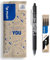 PILOT - Set aus 1 FriXion Clicker + 1 Set aus 3 Minen - Radierbarer Stift mit Druckmechanik und wärmeempfindlicher Tinte - Nachfüllbar und komfortabel - Schwarz - Mittlere Spitze