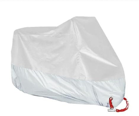 Cubierta a prueba polvo motocicleta Cubierta Impermeable Para Motocicleta Cubierta Protectora Para Exteriores Protección Para Todas Las Estaciones Para Suzuki GSXR750 Funda moto(Blanco,XL para 200-210
