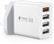 USB Plug, 4-Port Wall Fast Charger, UK Power Adapter with 33W Intelligent QC3.0, Multiple USBA Charging compatible with iPhone 16 15 14 13 12 Pro Max XS XR SE,Samsung, iPad