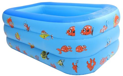 TOYANDONA 1 Pc Piscina Inflable Piscina Hinchable Bebe Bañera Inflable Piscina Infantil Juguete De Piscina Piscinas para Bebes Piscina para Bebes Piscina para Niños Colchón De Agua Blue