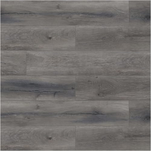 HORI Klick Hart Vinylboden aus hochwertigem SPC ohne PVC Moonstone, moderne Landhausdiele, 1,71 m², Trittschalldämmung, wasserfest, für Fußbodenheizung und Feuchträume geeignet,