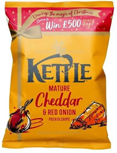 4 x Mature Cheddar & Red Onion Potato Chips 130G Deliciousness that brings a smile Hand Cooked Potato Chips Gift Hamper For All Occasions