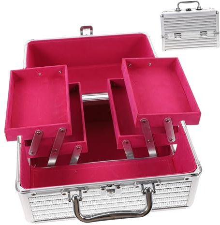 TOVINANNA Kosmetikkoffer Trolley Schmuck Box Schminke Essence Alu Kosmetikkoffer Got Bag Box Für Taschentücher Neonail Koffer Taschentücherboxen Kosmetikkoffer Zum Abschließen