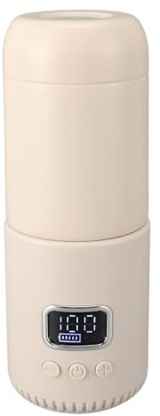 Hervidor Eléctrico de Viaje, Caldera de Agua Portátil de 400 Ml, Pantalla LCD, Hervidor de Agua Recargable por USB de 18000 Mah, Apagado Automático y Protección en Seco para