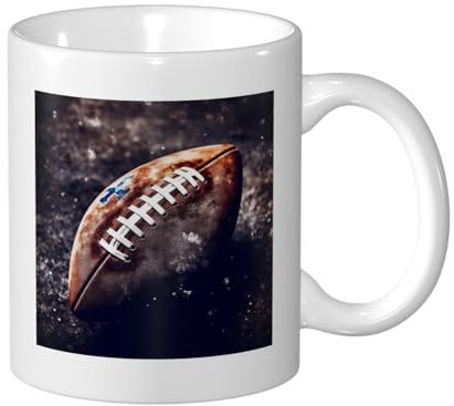 LPSRTWE Kaffeetassen aus Keramik mit Griffen, American Football, Porzellan, Teetassen für Kaffee, Tee, große Tassen, Keramiktasse für Damen und Herren, Einweihungsfeier, Party, Hochzeitsgeschenk, 340