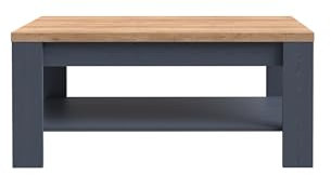 möbelando Couchtisch >Bohol< in Riviera Eiche Dekor/Navy Eiche bietet eine Breite von 100 cm, 1 Ablagefläche und einen stabilen Oberboden aus Spanplatte. Modernes Design, zerlegt geliefert.