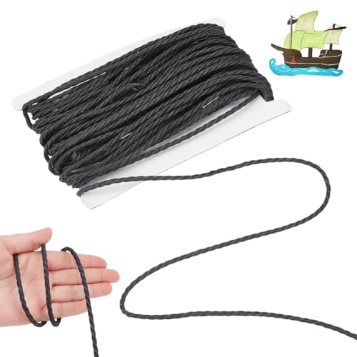 NBEADS 20m Papier-Bastelseil, 4mm Papierschnur-Verpackungsseil Handgemachtes Gedrehtes Papierhandwerksseil Einwickelband für DIY Herstellung Blumenkorb Geschenkverpackung, Schwarz