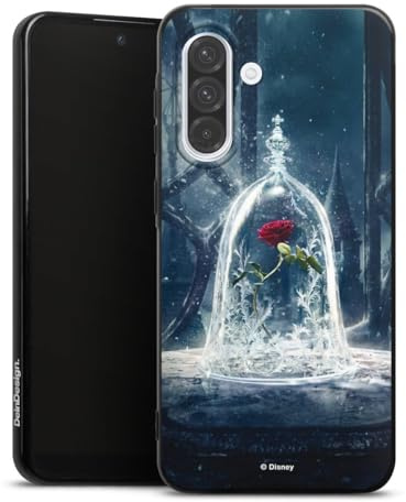 DeinDesign Silikon Hülle kompatibel mit Samsung Galaxy A36 5G Case schwarz Handyhülle Die Schöne und das Biest Disney Princess Rose