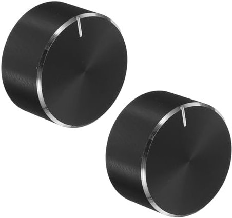 DECOMELODY 2 Stück Potentiometerknopf Bedienknöpfe Potentiometerknöpfe Drehknöpfe Endstufenknopf Potentiometer-bedienknopf Lautstärkeregler Des Radios Schalterknopf Bassknopf Plastik Black