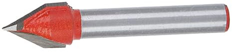 V Groove Router Bit 1/4-inch Shank 60 Degree CNC Engraving Bits for Woodworking Sign Making and Lettering with Nano Blue Coated Solid Carbide Chamfering Treatment