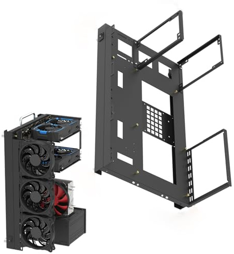 ATX Motherboard Bracket Kit - -Computerrahmen, vertikaler tragbarer Fall | Klassischer X79 X99 Single Channel Stand, Wasserkühlung kompatibler PC -Setup für Hobbyisten Grafikkarte Montage