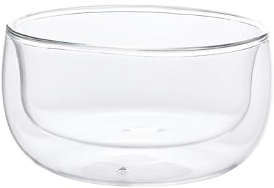 FESTFENDS Scodella in Vetro Borosilicato Doppio Strato da 350ml Isolamento Termico, Resistente Lavastoviglie, per Picnic e Feste