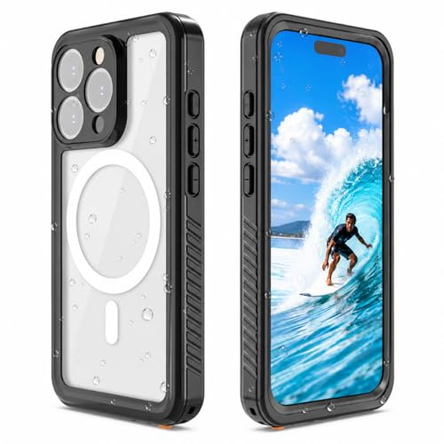 FYHCMC für iPhone 15 Pro Hülle Wasserdicht IP68 – 360 Grad Militärschutz Panzerhülle mit Kameraschutz & Displayschutz, Stoßfest Staubdicht Outdoor Case für iPhone 15 Pro