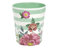 GINGER Rose Garden green - Melamin Becher grün / weiß mit Blumen Höhe 10 cm cm