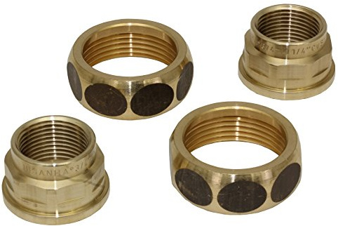 Pumpenverschraubungs-Set aus Rotguss DN 20 IG x 32 IG