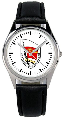 KIESENBERG Armbanduhr DDR Ostalgie Geschenk Artikel Idee Fan Damen Herren Unisex Analog Quartz Lederarmband Uhr 36mm Durchmesser B-1174