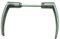 Béquille Double Dac en Aluminium Poli, 1 Portée, Fixation Goupille, 6mm x 90mm, grise