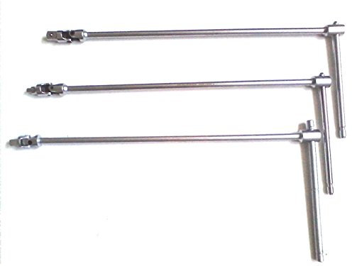 Set chiavi a T da 1/2 1/4 3/8 snodata per bussole attacco quadro snodo lunga