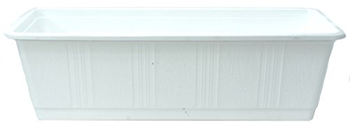 meindekoartikel Blumenkasten Standard aus Kunststoff - Verschiedene Größen und Farben (Breite ca. 60 cm, Weiss)