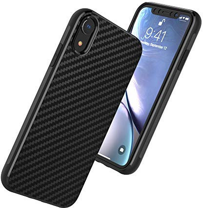 TECHGEAR iPhone XR Case, Flexible Shockproof TPU Slim Fit Case Cover - Carbon Fibre Design Soft Flexible Protective Shell Guard Case Compatible with Apple iPhone XR 6.1