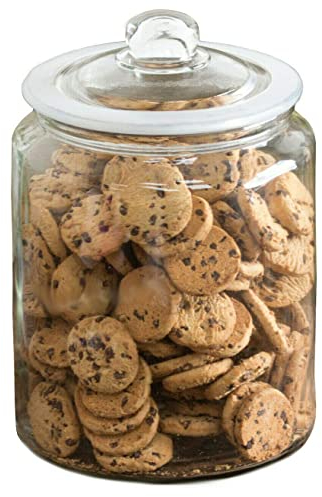 Chef-Hub Glass Biscotti Storage Tableware Preserving EXTRA LARGE Jar, 6L, 295mm x 200mm Pack of 1