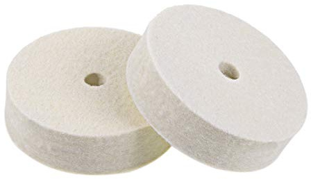 sourcing map 3-Inch Compressed Wool Polishing Wheel Round Buffing Pads for Bench Grinder 2 Pcs