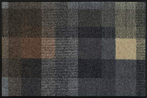 wash+dry Fußmatte, Quadratini 50x75cm, innen und außen, waschbar
