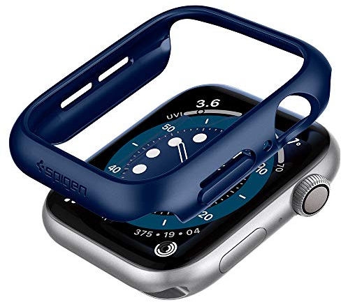 Spigen Cover Thin Fit Compatibile con Apple Watch Series per 44mm Series per 6/SE/5/4 - Blu