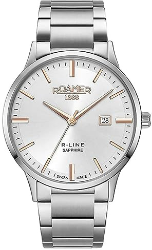 Roamer Herren Analog Schweizer Quarzwerk Uhr mit Edelstahl Armband 718833-41-15-70