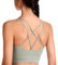 SotRong Damen BH mit gekreuztem Rücken, gepolsterter Sport-BH, mittlere Belastung, für Fitnessstudio, Yoga, Laufen, sexy Crop Top für Gilr Teens, Zaolv, M