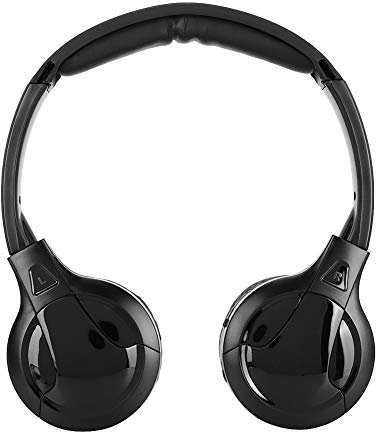 EVGATSAUTO Cuffie per auto a infrarossi wireless, auricolari per cuffie wireless IR a 2 canali audio per l'ascolto di audio video in auto