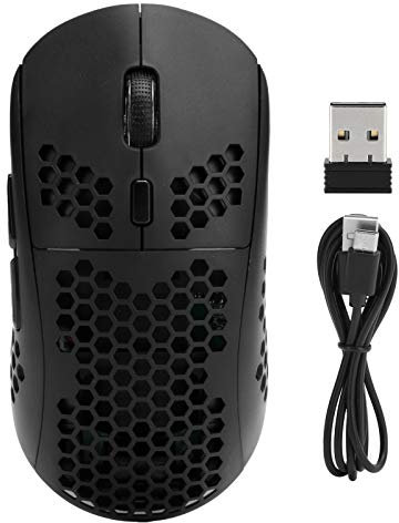 Fdit RGB Wireless Gaming Mouse, 2,5 G BT 3.0/5.0 Honeycomb Wireless Gaming Mäuse mit USB-Empfänger und Ladeanschluss Typ C, 6 Tasten und 3600 DPI, einstellbar für PC-Laptop