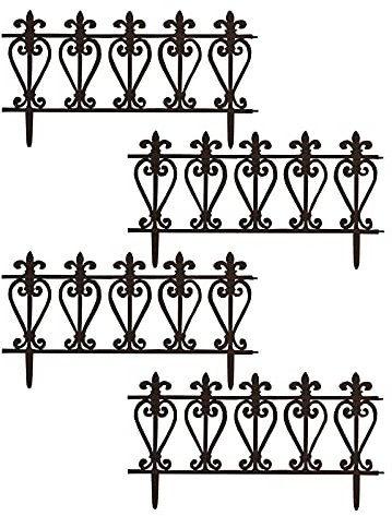 Zierzaun Ornament 4-teilig Nessa Beeteinfassung Beetbegrenzung HTI-Living
