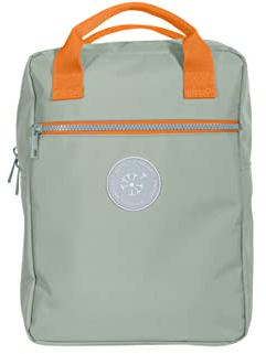 Kindsgut Kinderrucksack, nachhaltig aus recyceltem Material, Rucksack für den Kindergarten mit großem und kleinen Fach, schlichtes Design, Mini Aquamarin