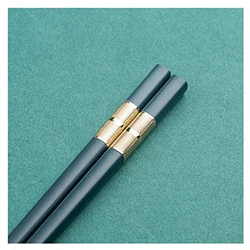 5Pair-Essstäbchen Nizza Geschenk Pure Color Chinese Style Wiederverwendbare Küchengeräte DIY. Handgefertigte Geschirr rutschfest (Color : Navy blue-1 pair)