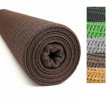 Jardin202 - Malla de Ocultación 120 g/m2 | Ocultación y Privacidad para su Terraza o Jardín | Seleccione Medida y Color | 2 x 50 Metros (Marrón)