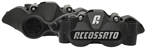 Coppia di pinze freno radiali Accossato Forgiata Monoblocco Interasse 108 mm Con Pistoni in Titanio, per Yamaha MT-10 dal 2016 al 2019, 1000 CC
