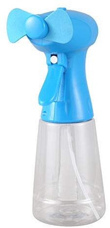 Bassulouda Ventilador con Ventilador de Niebla por Pulverización de Mano - Ventilador de Niebla con Niebla como Pulverizador Botella Ventilador a Pilas (300 ML)
