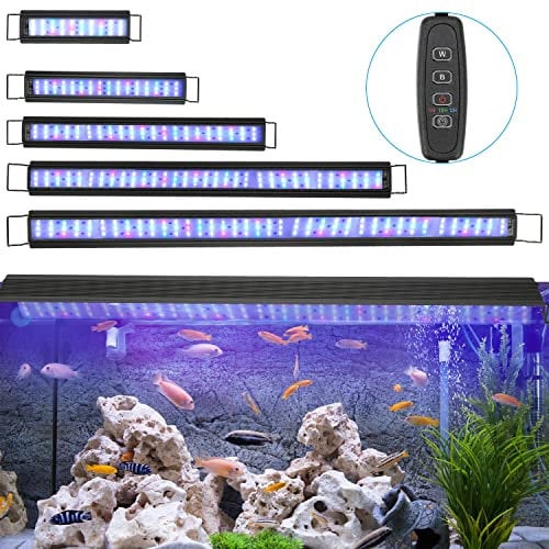 Sonnewelt Aquarium LED Beleuchtung 45W, RGB Aquarienbeleuchtung Spectrum Aquarium Lampe für 107-130cm Wasserpflanzen und Süßwasser-Aquarien, Dimmbare