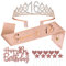 Jonvell 16.Geburtstag Schärpe und Tiara für Mädchen,Roségold Geburtstag Schärpe und Krone 16. Geburtstag Mädchen Geschenke für 16. Geburtstagsparty Deko