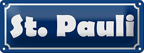 FEMER Blechschild St. Pauli 27x10cm Hamburg Kiezidee Dekoration