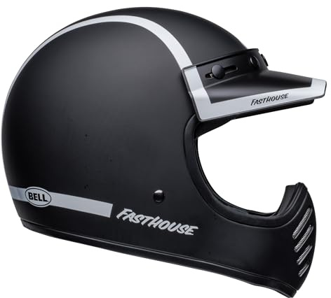 BELL HELMET MOTO-3 FASTHOUSE OLD ROAD MATTE/GLOSS BLACK/WHITE M ECE6