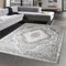 CARPETIA Gästezimmer Orientteppich mit Verzierungen • Hoch-Tief-Effekt • glänzend Silber grau-beige, 120 x 170 cm