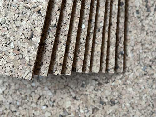 Pinwand Korkplatte PORTO - 10mm Dick - 5 stück Vorteilspackung - Korkplatte für die wand, Korkwand, Vision board, Korktafel, Pinnwand kork - 100x50 cm