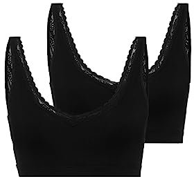 s.Oliver Damen Ld-1bu T-Shirt-BH, Schwarz, 36-38 EU